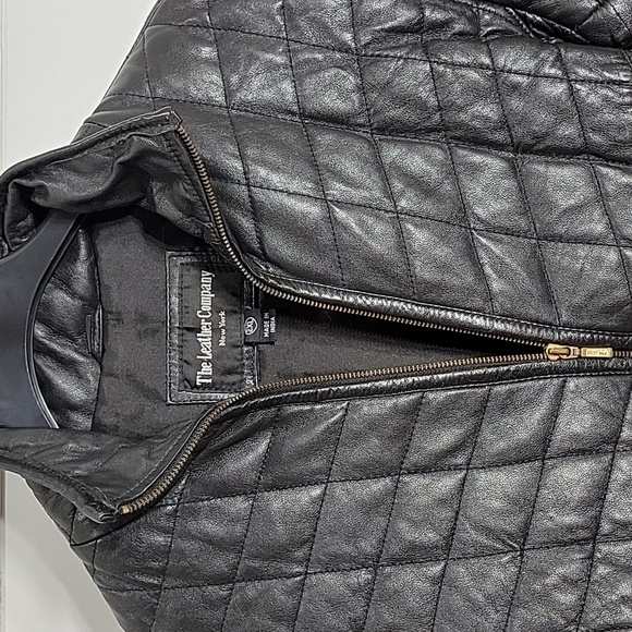 Vintage Quilted Leather Short/Jacket Coat Size 2XL - Picture 4 of 8